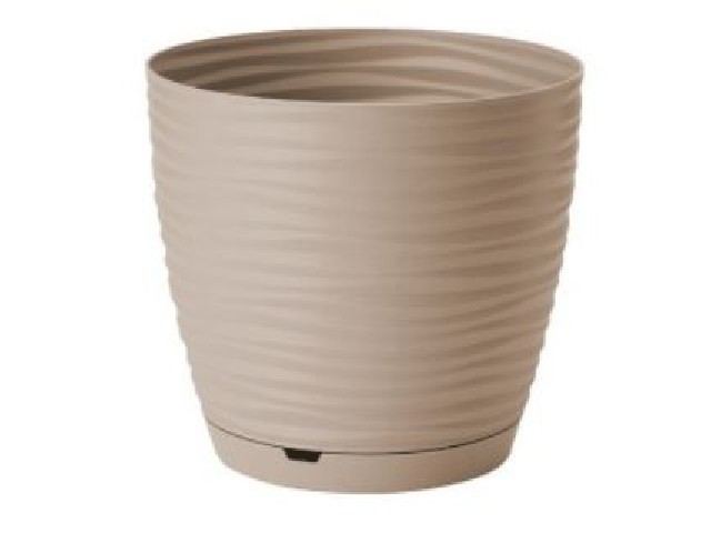 Горшок для цветов Saffron 1,5 л с поддоном (бежевый)